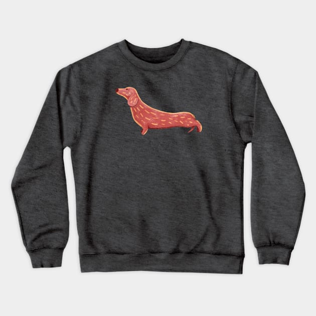 Cute Dachshund Dog Crewneck Sweatshirt by DrawingEggen